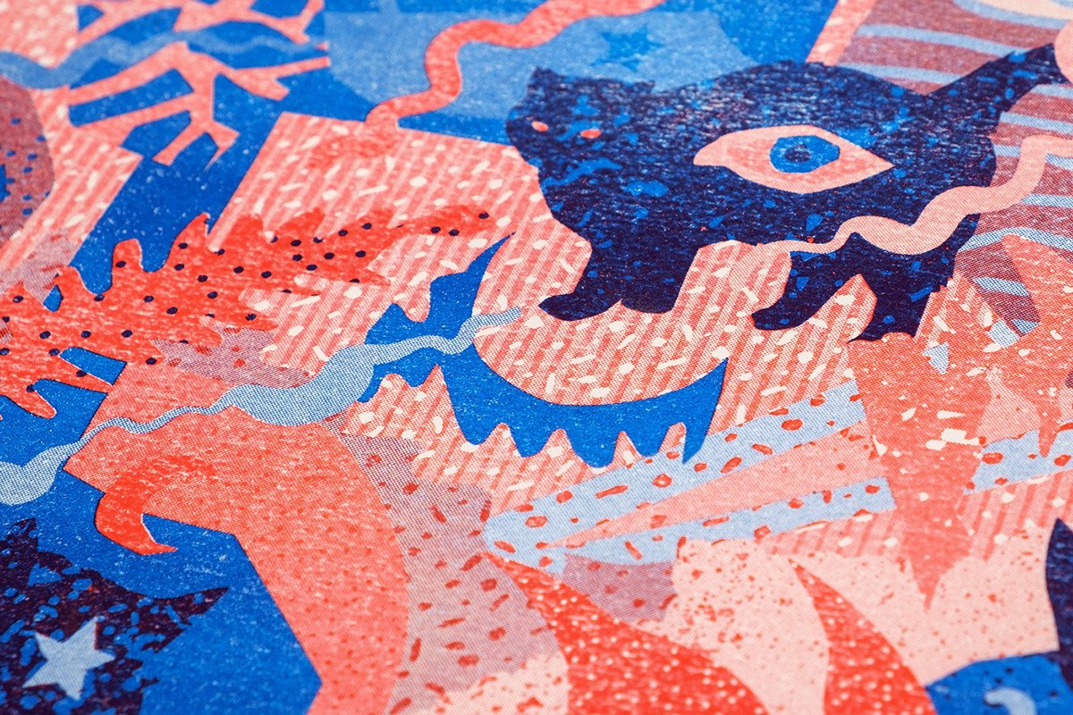 “巫RISOGRAPH”紡織品品牌設(shè)計  工藝品設(shè)計展示