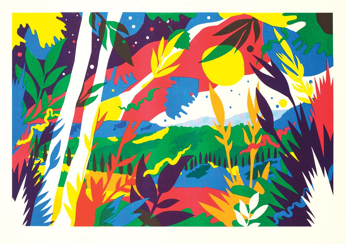 “巫RISOGRAPH”紡織品品牌設(shè)計  剪紙柸樣設(shè)計展示