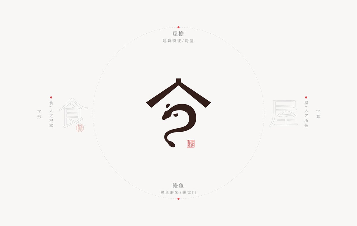 深圳品牌設(shè)計(jì)  深圳品牌策劃  鰻岐屋餐飲品牌形象塑造  標(biāo)志設(shè)計(jì)