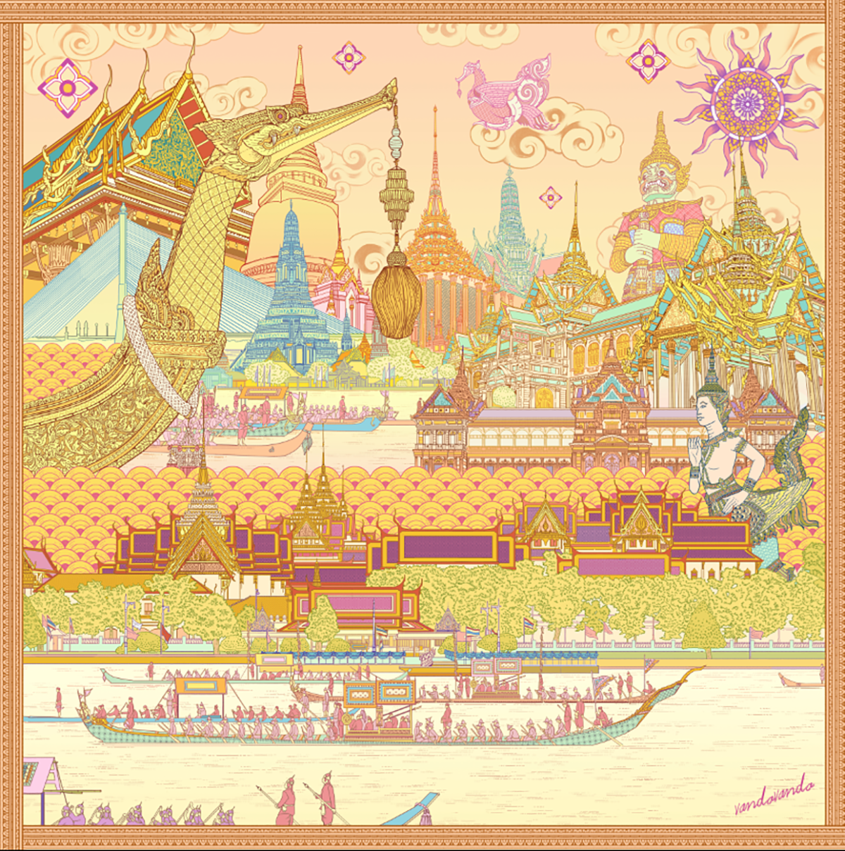深圳品牌設(shè)計  深圳品牌策劃  Vandavanda圍巾品牌形象設(shè)計  插畫展示