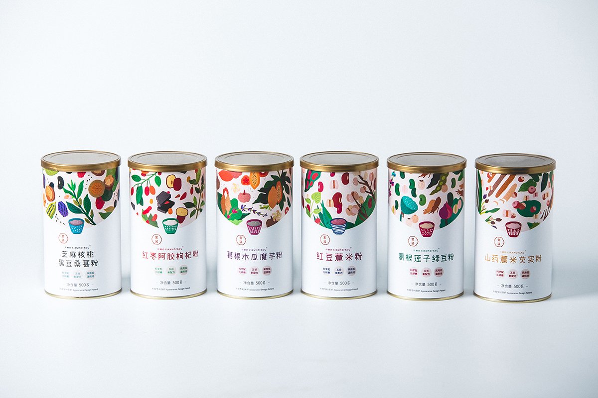 深圳品牌設計  深圳品牌策劃  纖磨五谷粉品牌形象包裝設計  包裝設計