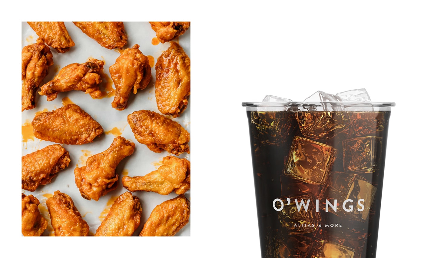 O'Wings 高檔快餐店品牌設(shè)計(jì)——品牌視覺(jué)營(yíng)銷(xiāo)塑造差異化，餐飲品牌設(shè)計(jì)，餐飲視覺(jué)營(yíng)銷(xiāo)，品牌設(shè)計(jì)公司，深圳品牌設(shè)計(jì)，左右格局