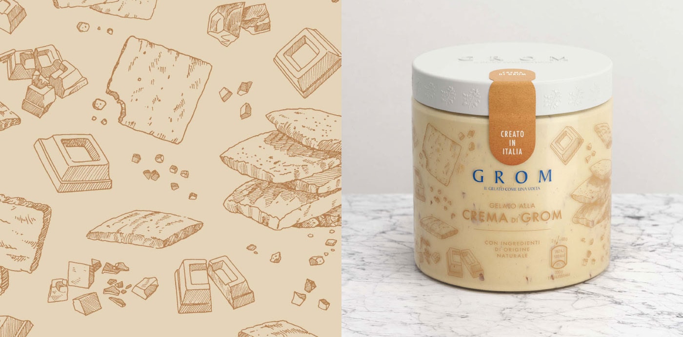 國際知名GROM意式冰淇淋品牌設(shè)計——包裝設(shè)計形象升級，食品品牌設(shè)計，食品品牌策劃，品牌戰(zhàn)略升級，深圳品牌設(shè)計，左右格局