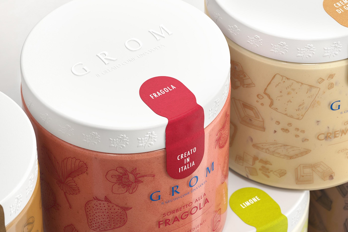 國際知名GROM意式冰淇淋品牌設(shè)計——包裝設(shè)計形象升級，食品品牌設(shè)計，食品品牌策劃，品牌戰(zhàn)略升級，深圳品牌設(shè)計，左右格局