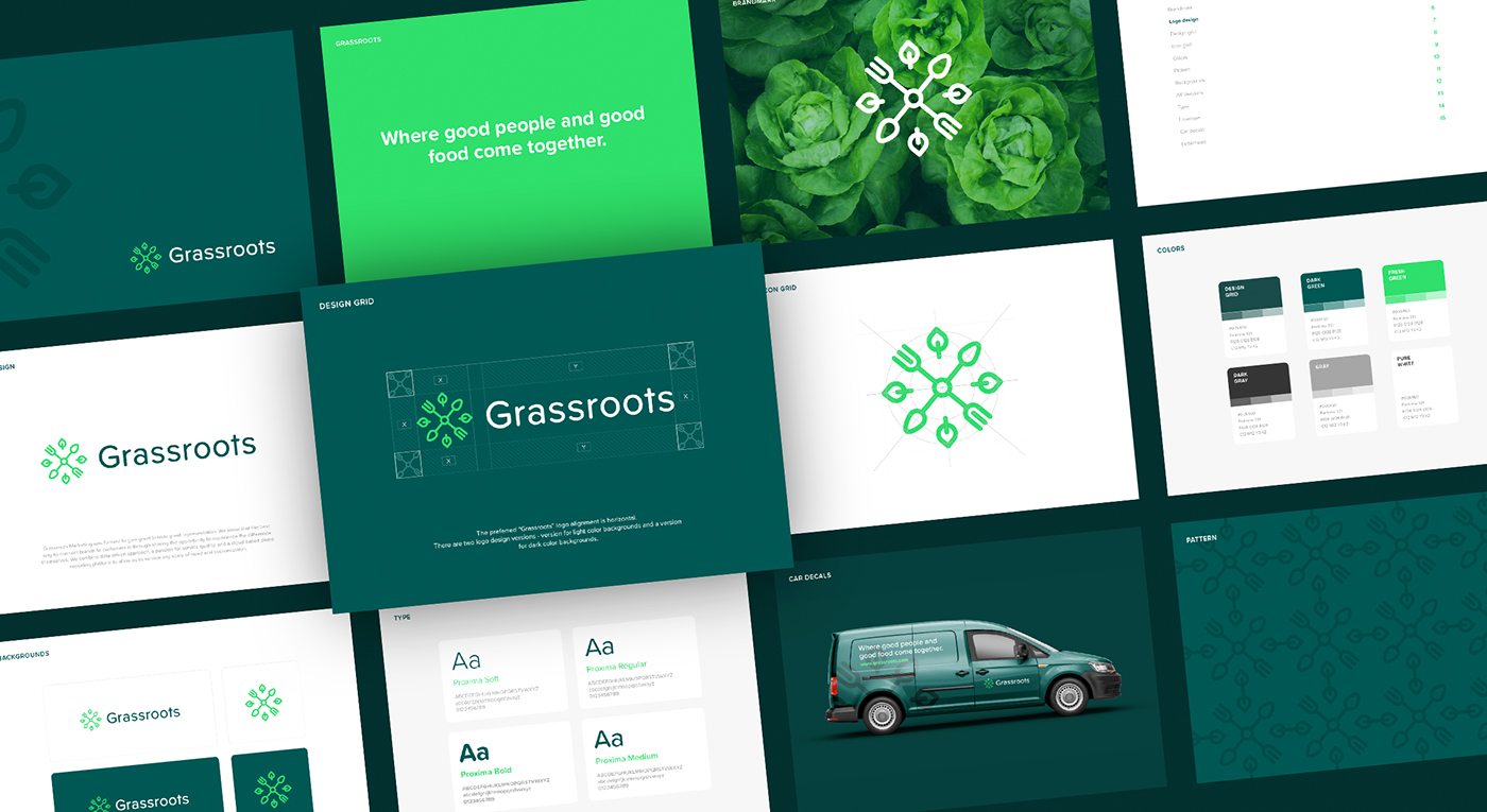 Grassroots 優(yōu)質(zhì)食品企業(yè)品牌形象設(shè)計，食品品牌設(shè)計，食品品牌策劃，深圳品牌設(shè)計，左右格局
