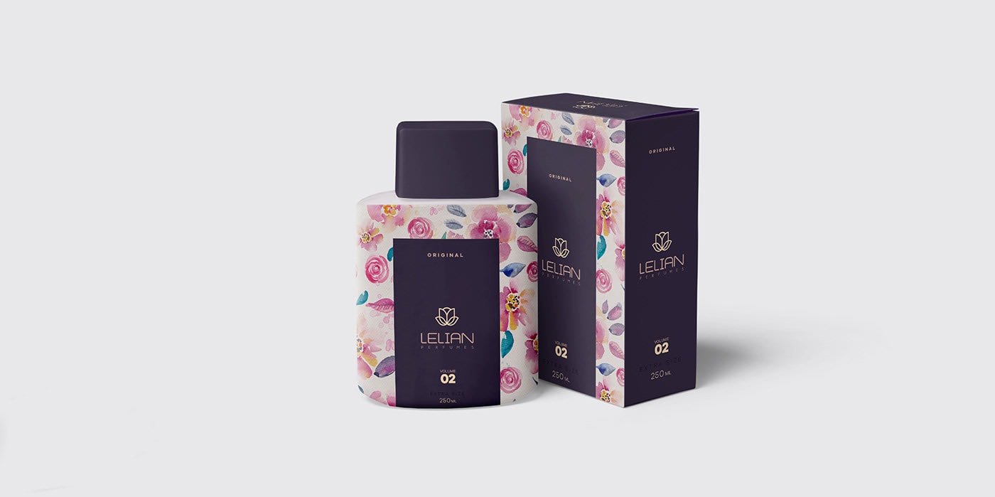 簡約精致 LELIAN 香水奢侈品品牌設(shè)計案例，香水品牌設(shè)計，化妝品品牌設(shè)計，深圳品牌設(shè)計，左右格局